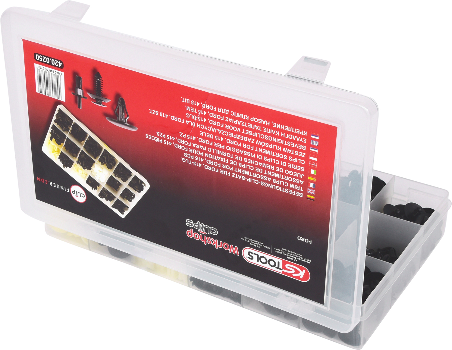 KS Tools Befestigungs-Clip-Satz für Ford, 415-tlg