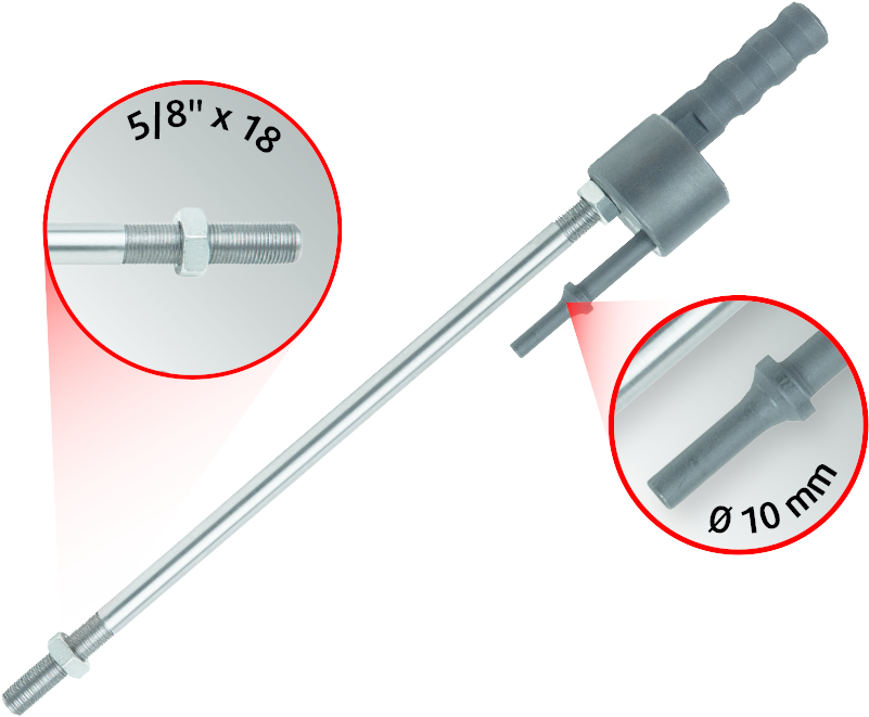 KS Tools Druckluft-Meißel-Injektoren-Auszieh-Satz, 10-tlg