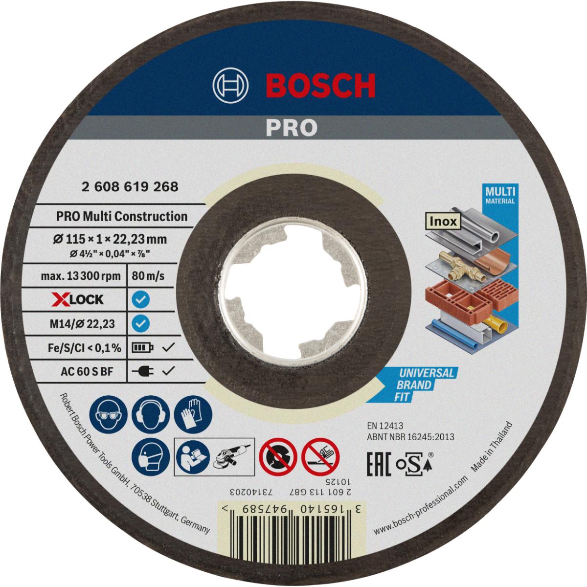 Bosch PRO Trennscheibe X-LOCK gerade Multi Material ACS 60 V BF
