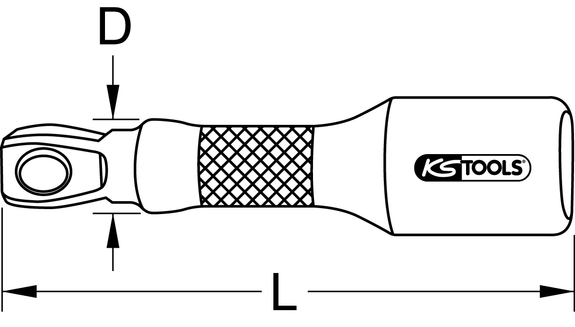 KS Tools 3/8" CHROMEplus Kipp-Verlängerung
