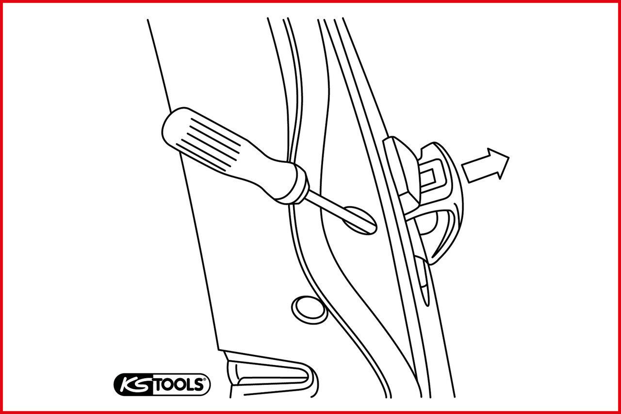 KS Tools Türgriff-Lösewerkzeug, Golf 6 + Tiguan, 260 mm