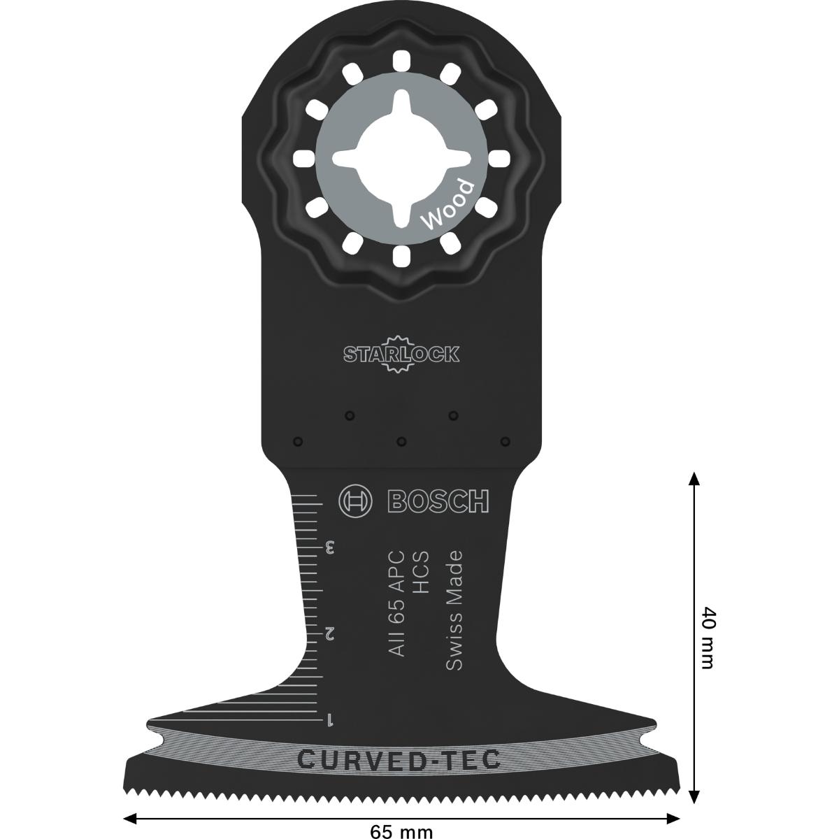 Bosch AII 65 APC Holz Tauchsägeblatt, Starlock, 65 x 40 mm, 5-Stück