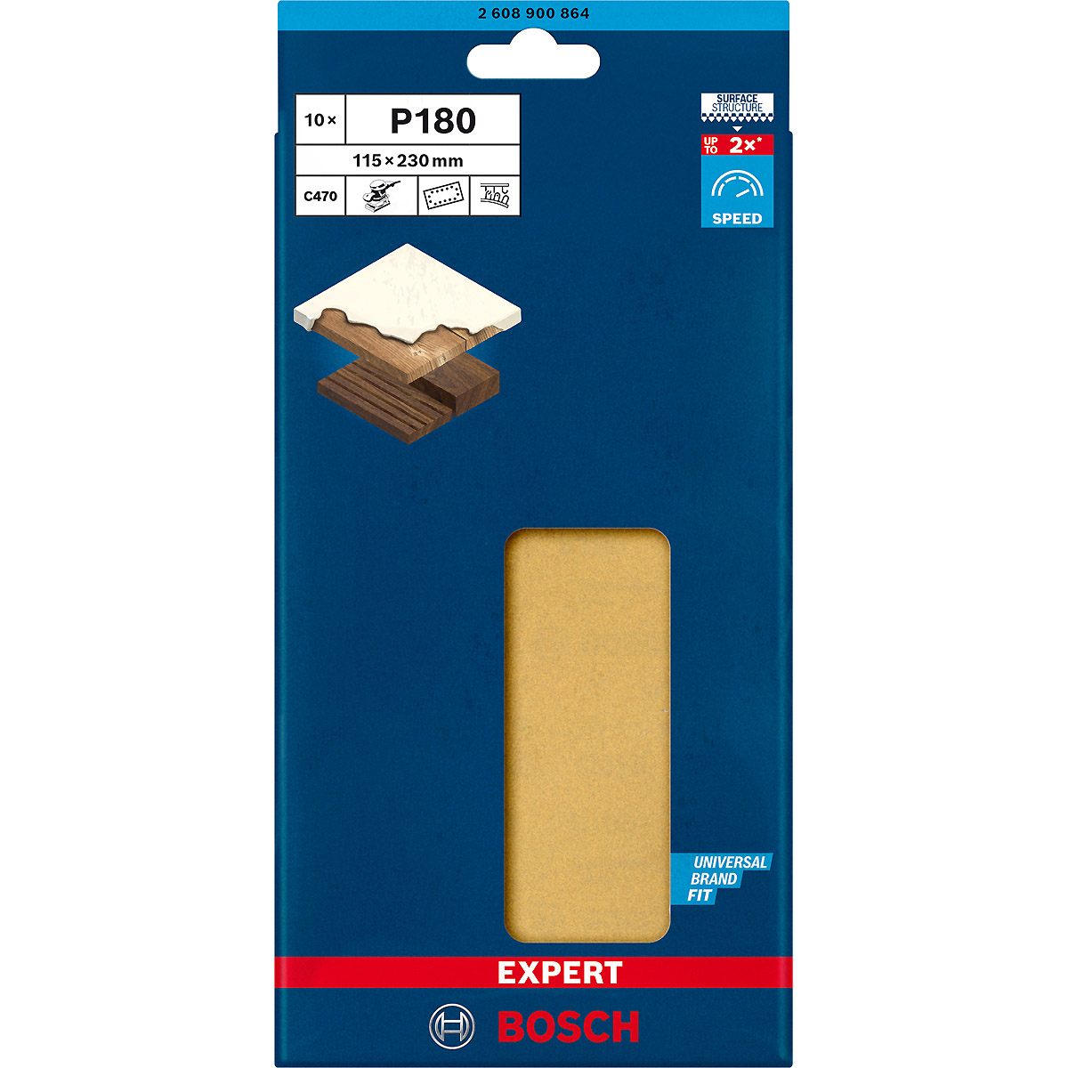 Bosch EXPERT C470 Schleifpapier mit 14 Löchern für Schwingschleifer