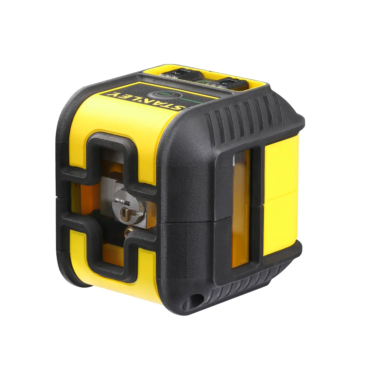 STANLEY Kompakter Linienlaser Cross90 mit grüner Diode, horizontaler und vertikaler Linie mit zusätzlicher vertikaler Linie
