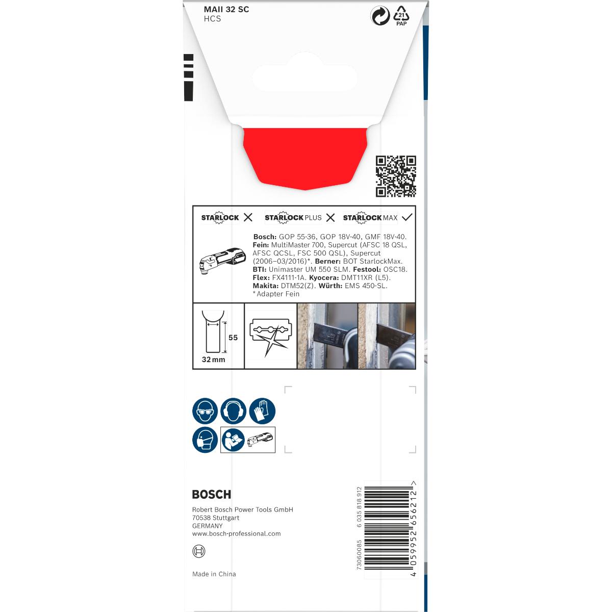 Bosch PRO MAII 32 SC Blatt für Multifunktionswerkzeuge,32 x 55 mm