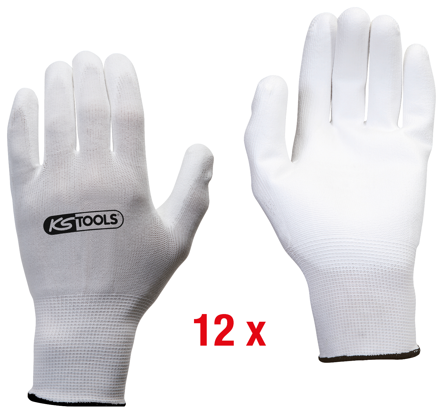 KS Tools Mikro-Feinstrickhandschuhe-weiß