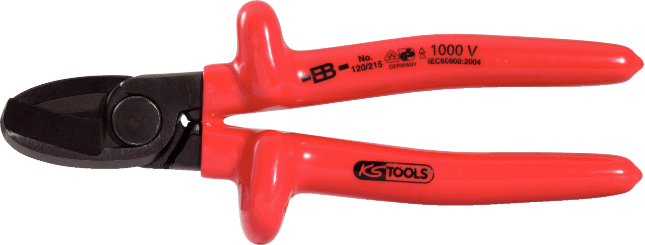 KS Tools 1000V Einhand-Kabelschneider, 215mm