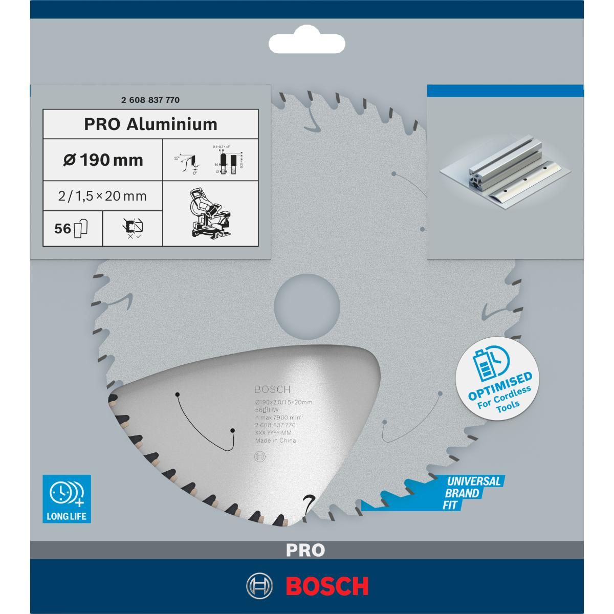 Bosch PRO Akku-Kreissägeblatt Standard for Aluminium