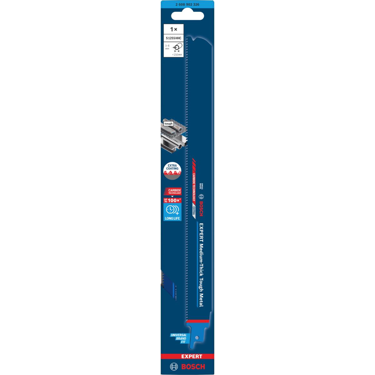 Bosch EXPERT Medium-Thick Tough Metal S1255HHC Säbelsägeblatt, 1-Stück