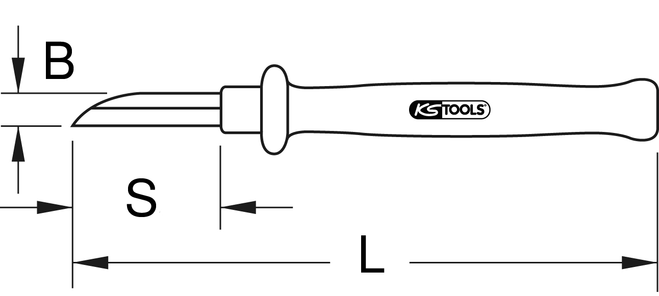 KS Tools Kabelmesser mit Schutzisolierung, 200mm