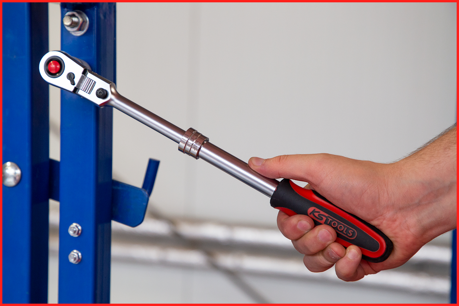 KS Tools 1/2" SlimPOWER Teleskop-Gelenk-Umschaltknarre, 72 Zahn