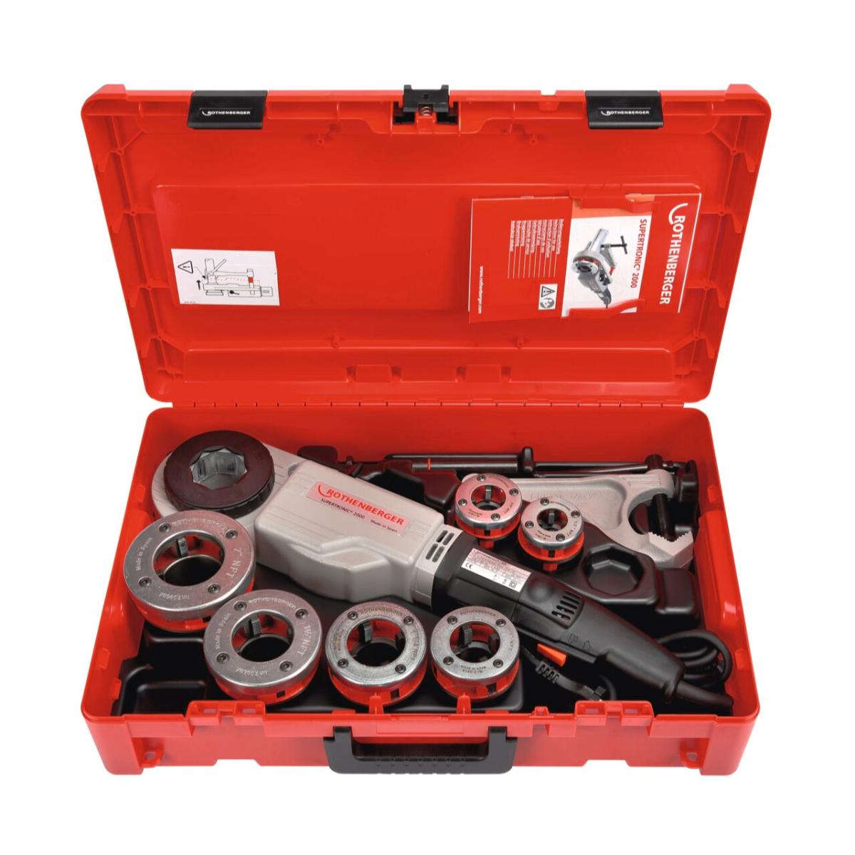 Rothenberger SUPERTRONIC 2000-set, NPT 1/2-2 Zoll, 230V
