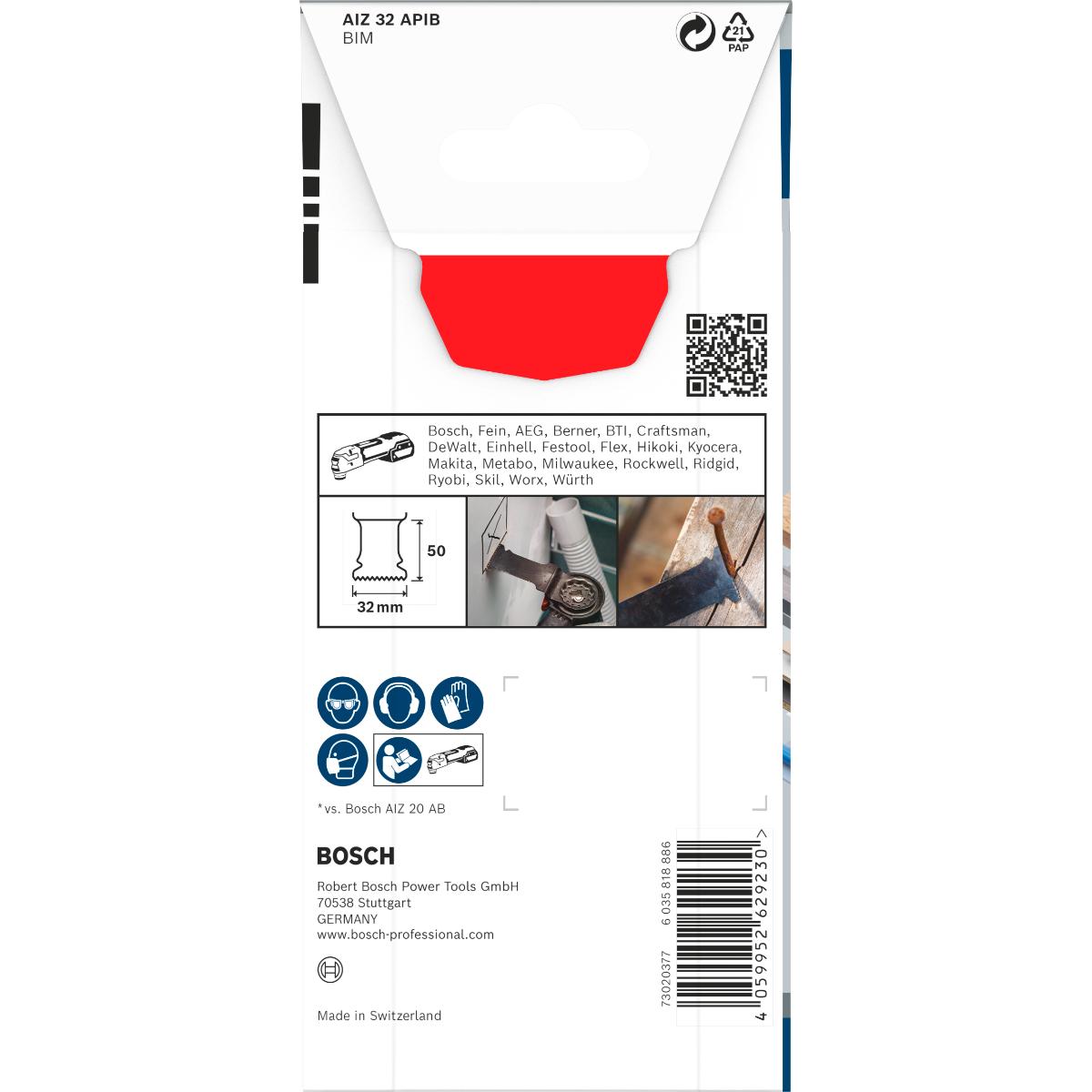 Bosch PRO AIZ 32 APIB Blatt für Multifunktionswerkzeuge,32 x 50 mm