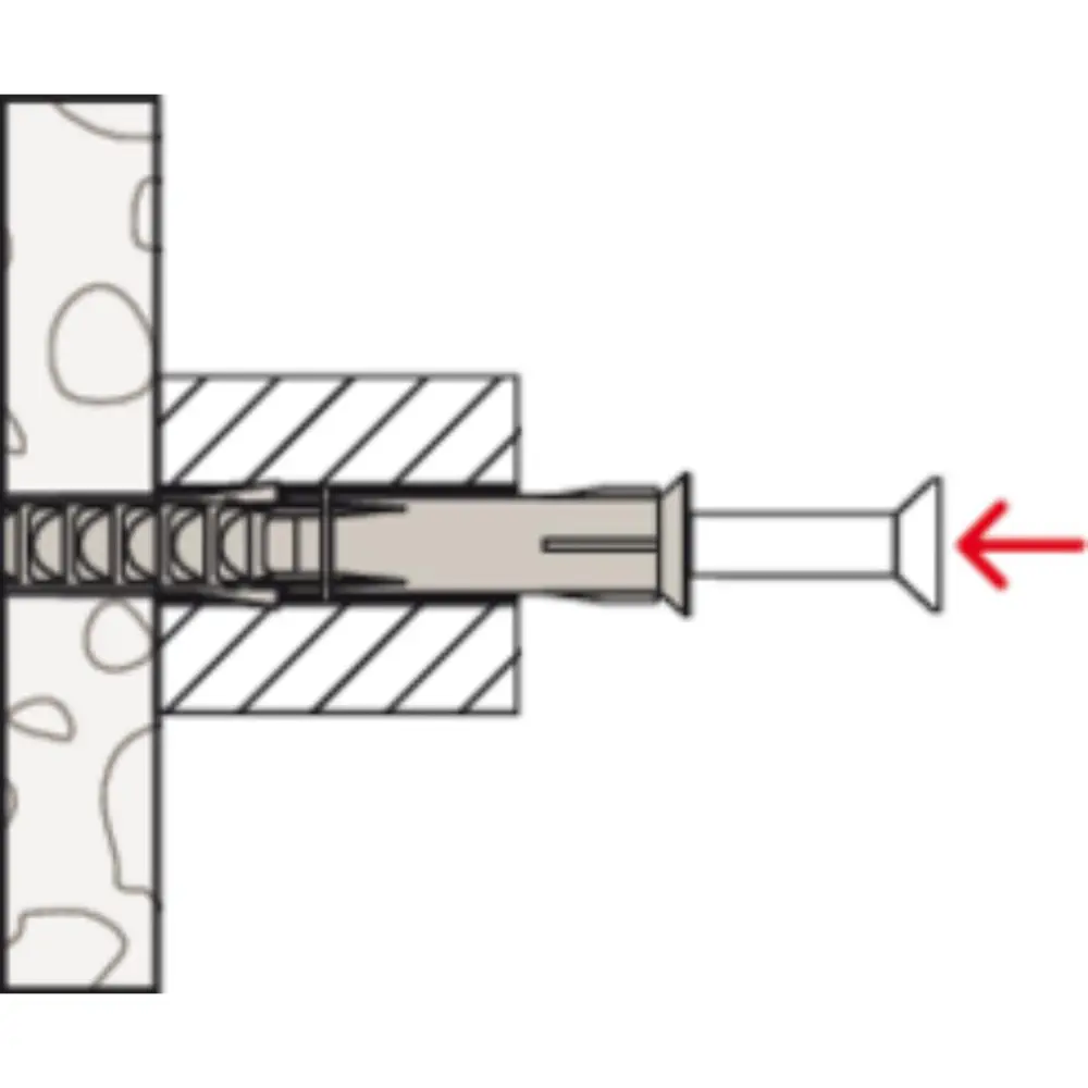Fischer Langschaftdübel SXS 8x150 T E mit Senkkopfschraube, einzeln
