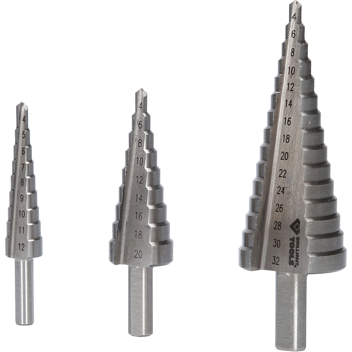 Brilliant Tools Stufenbohrer-Satz, 3-tlg, Ø 4 - 32 mm