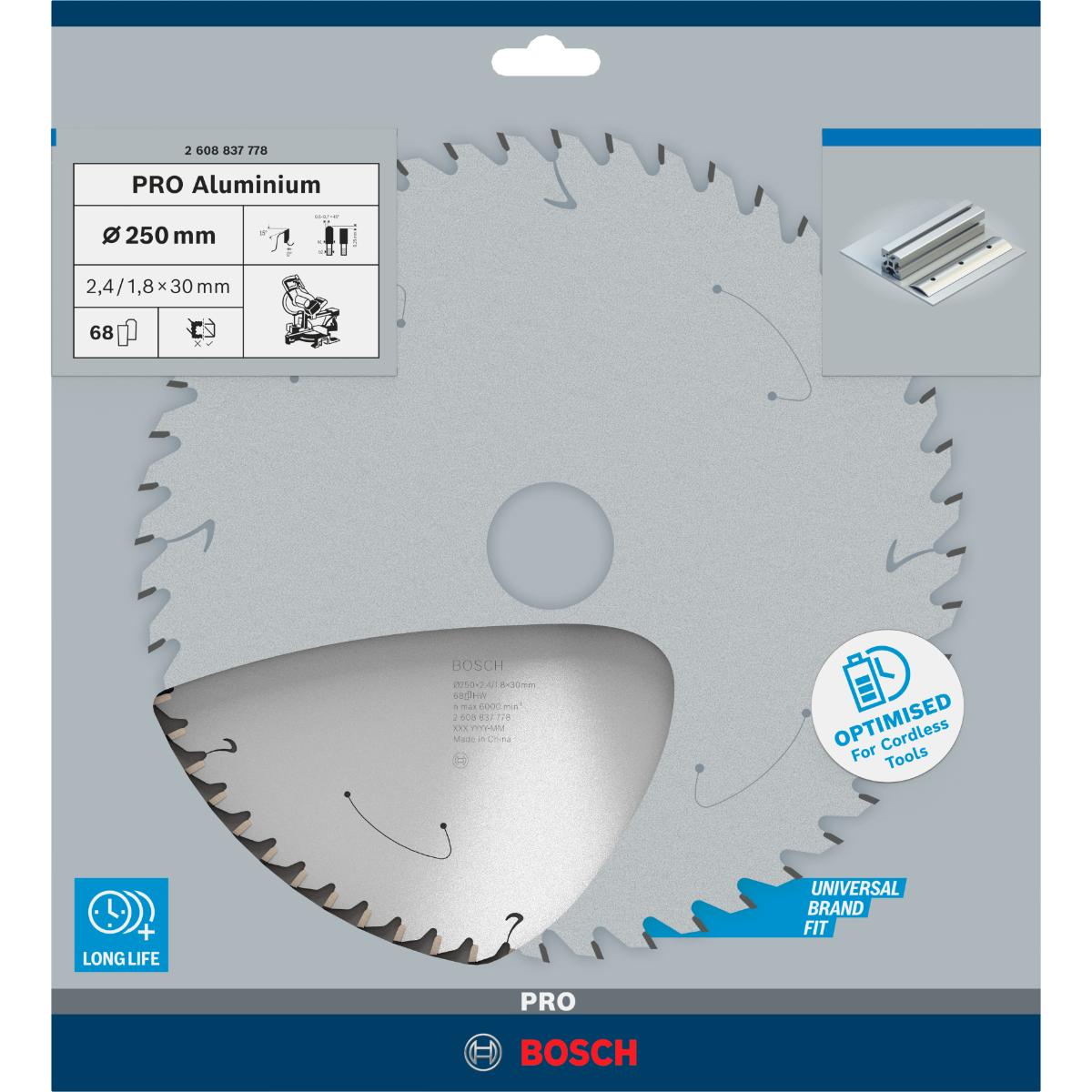 Bosch PRO Akku-Kreissägeblatt Standard for Aluminium