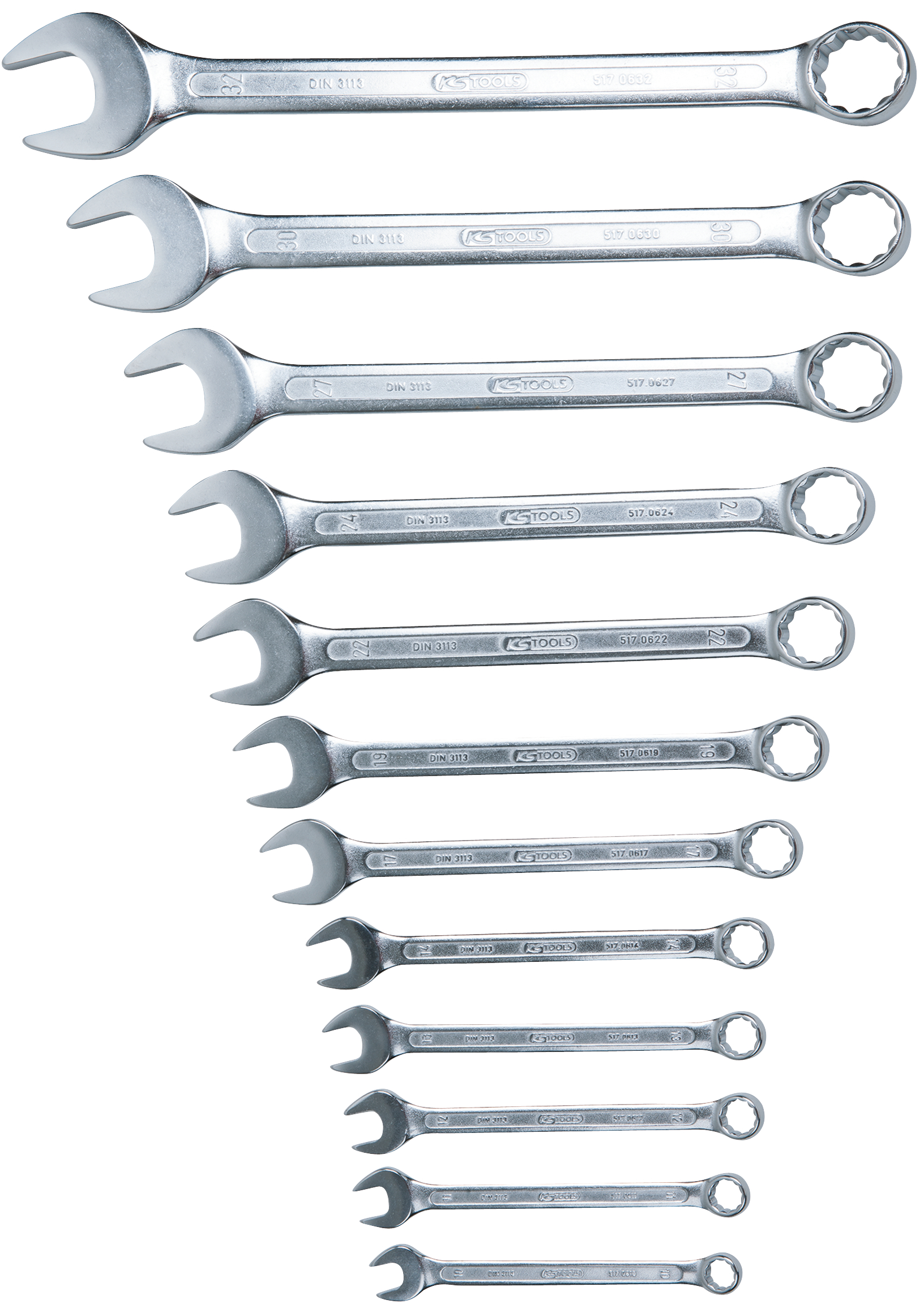KS Tools Ringmaulschlüssel-Satz, abgewinkelt, 12-tlg 10-32mm