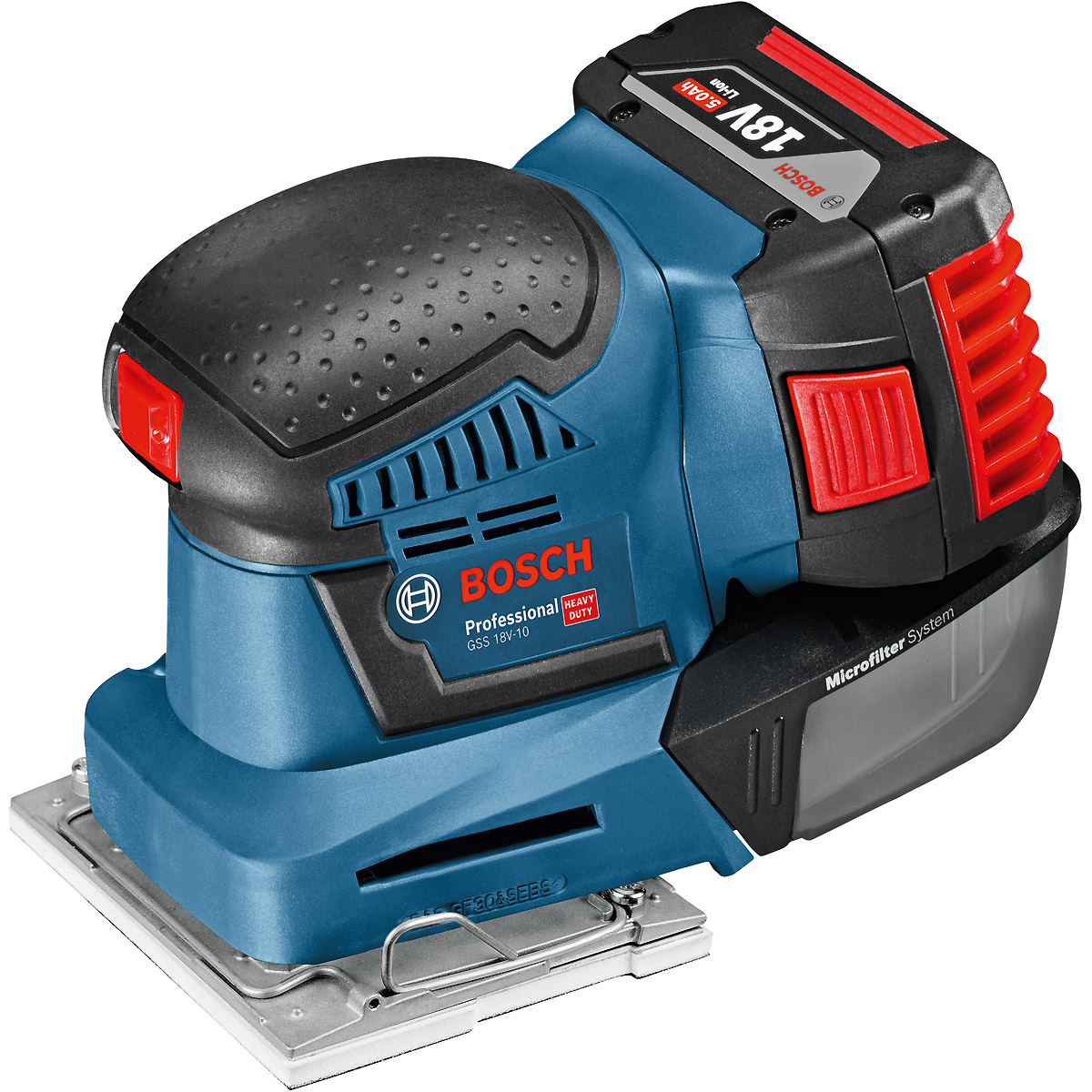 Bosch Akku-Schwingschleifer GSS 18V-10, Solo Version