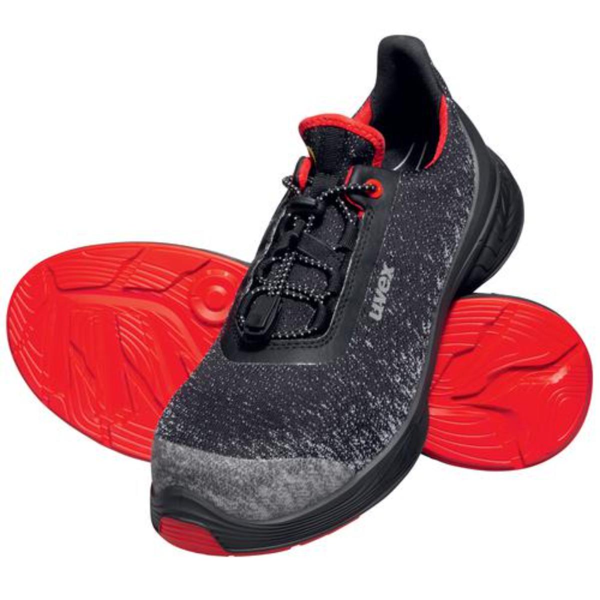uvex 1 G2 Sicherheitsschuh Halbschuhe S1, schwarz/rot