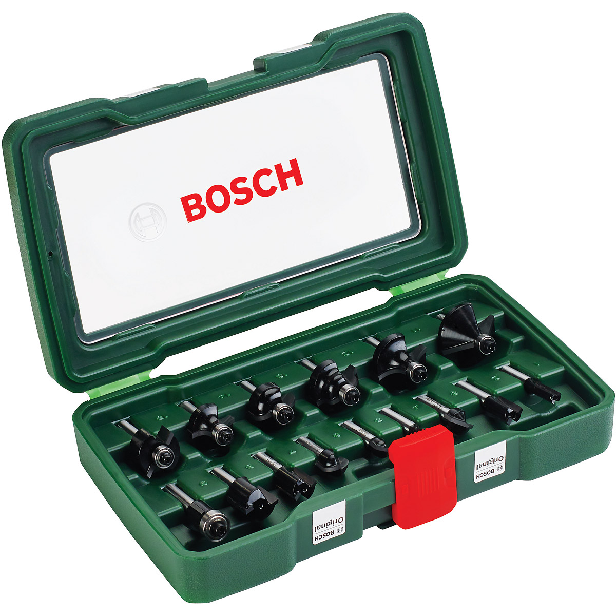 Bosch HM-Fräser-Set mit 1/4"-Schaft, 15-teilig