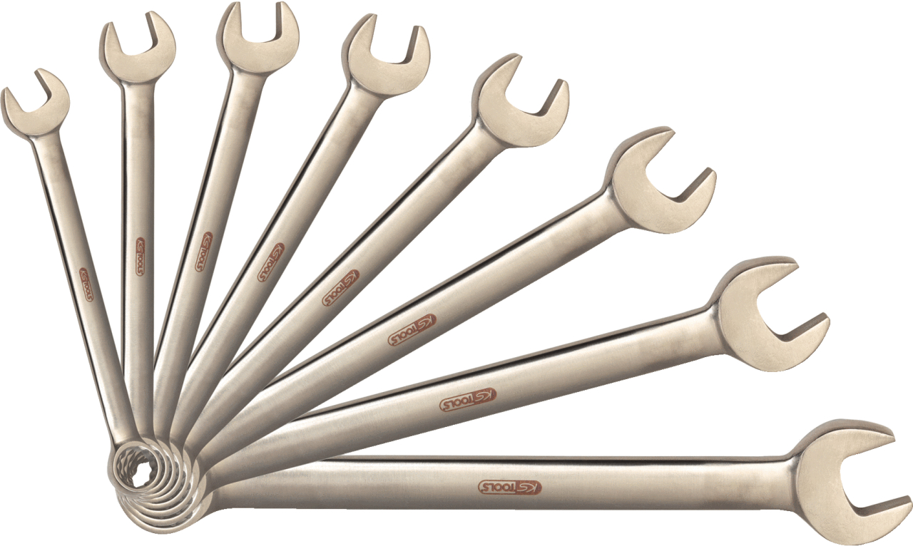 KS Tools TITANplus Ringmaulschlüssel-Satz, abgewinkelt, 8-tlg