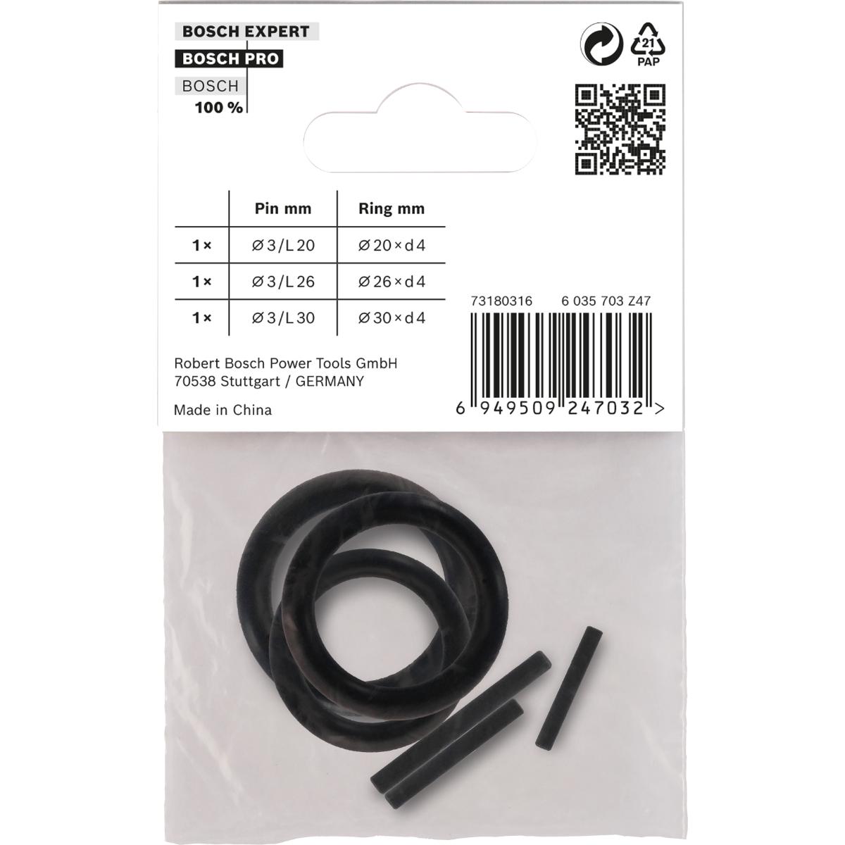 Bosch Retaining Ring and Pin Set for PRO Impact Socket, 1/2", 6 teiliges Set
