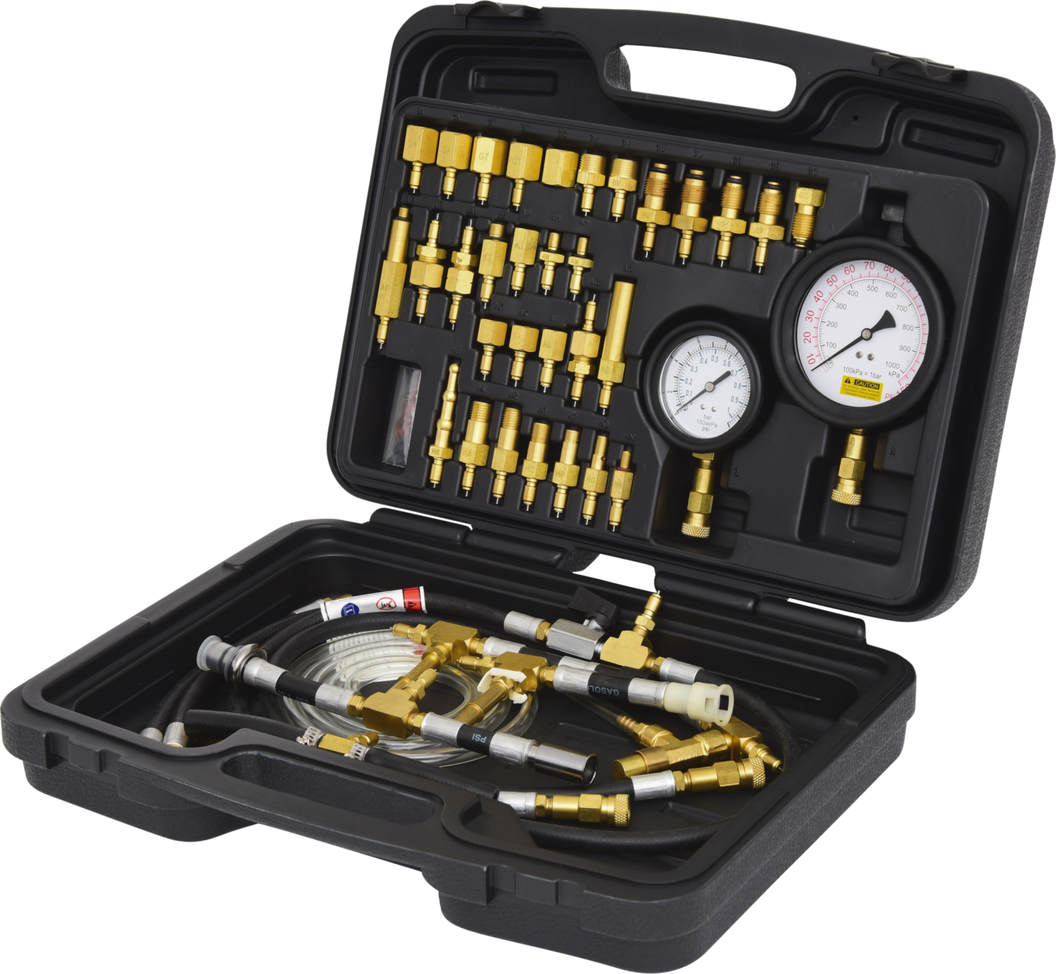 KS Tools Master Kraftstoff-Einspritzsystem-Druckprüfgerät-Satz für Ottomotoren, 42-tlg