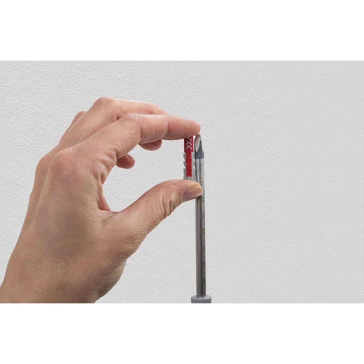 Wiha Dübellochschläger Set SoftFinish mit 6 mm Rundklinge und 4 Dübeln