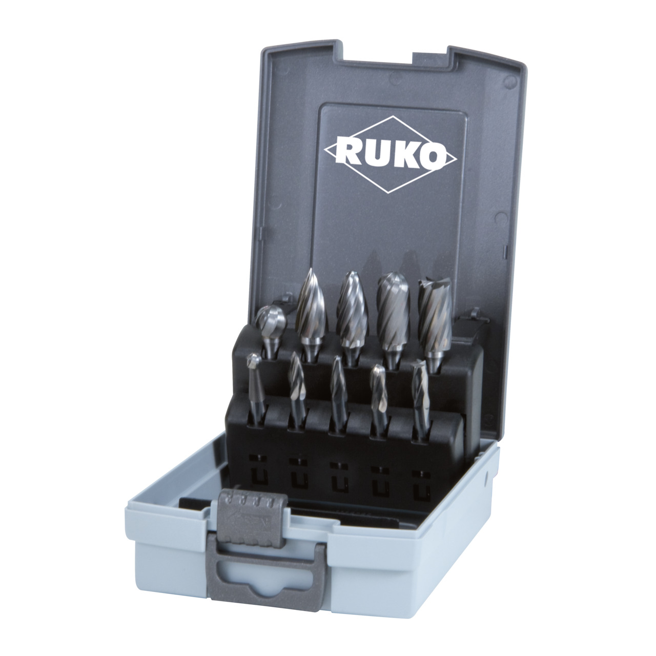 RUKO Hartmetall-Frässtifte-Satz - mit Alu-Verzahnung - 10-tlg.