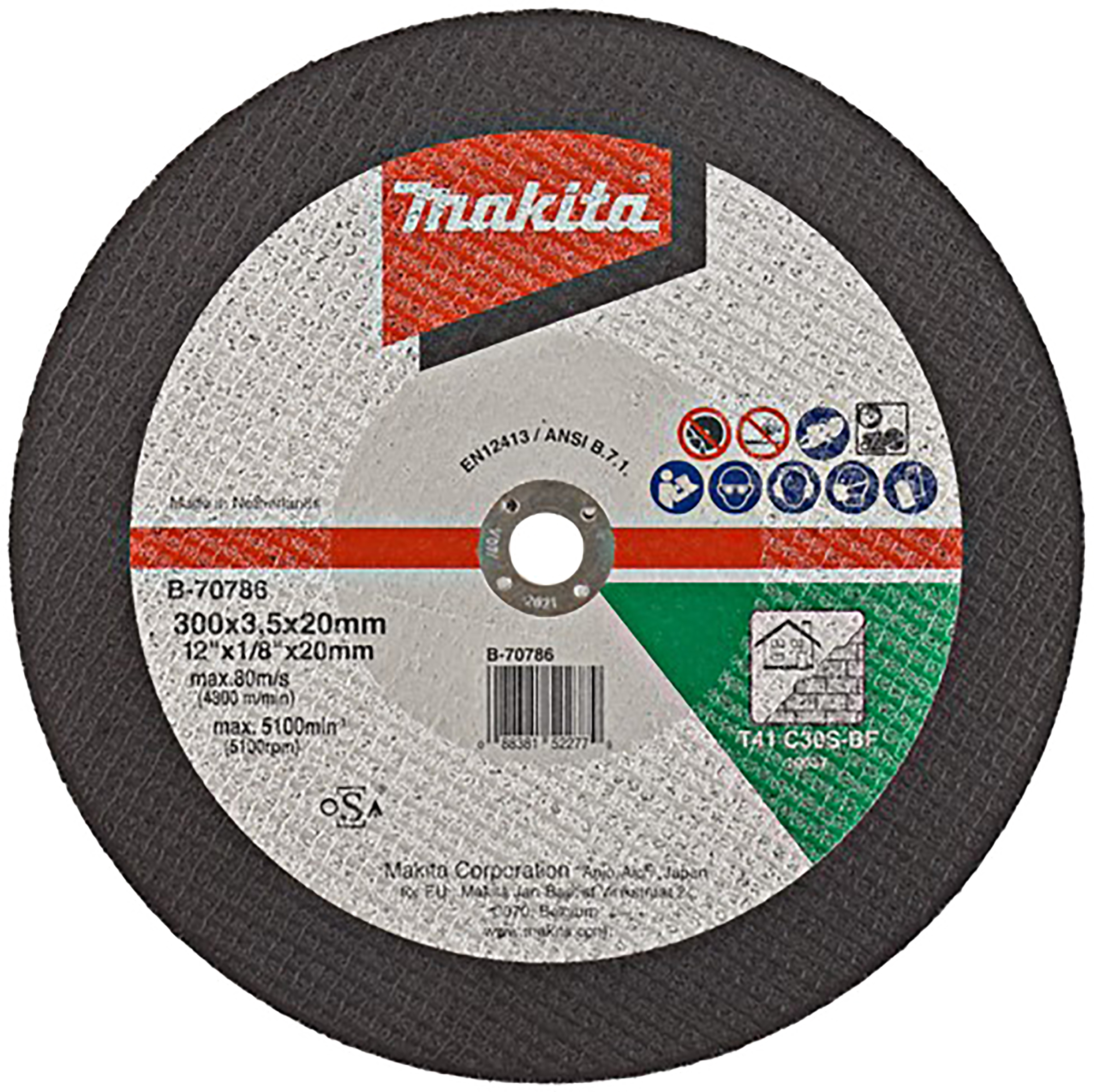 Makita Trennscheibe Stein, 300 x 3,5 x 20 mm - B-70786