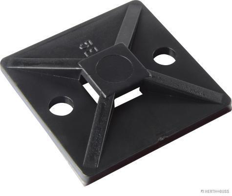 HERTH&BUSS Befestigungssockel, Kabelbinder, mit Klebefolie, 28 x 28 mm, 10 Stück
