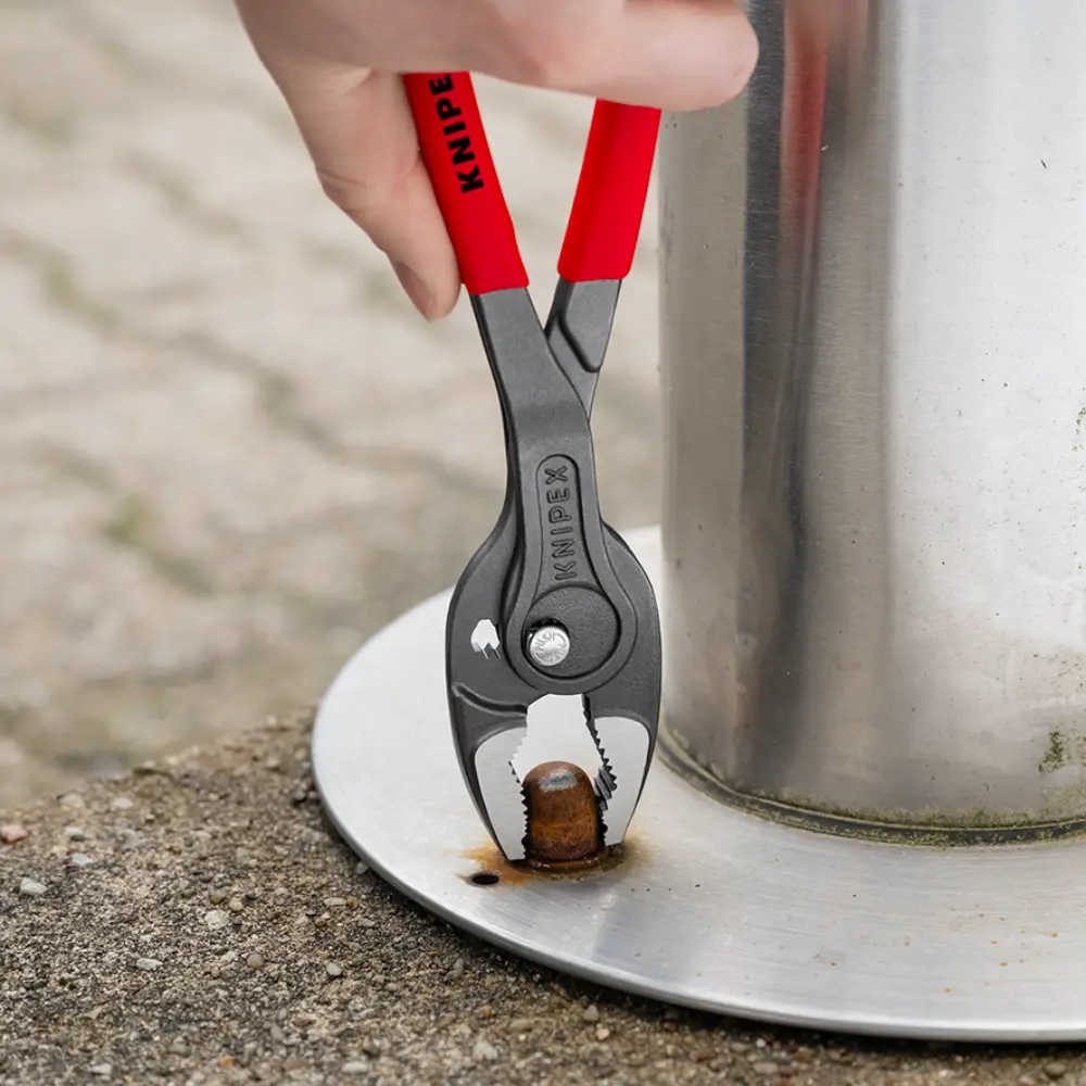 KNIPEX TwinGrip Front- und Seitengreifzange mit rutschhemmendem Kunststoff überzogen grau atramentiert 250 mm