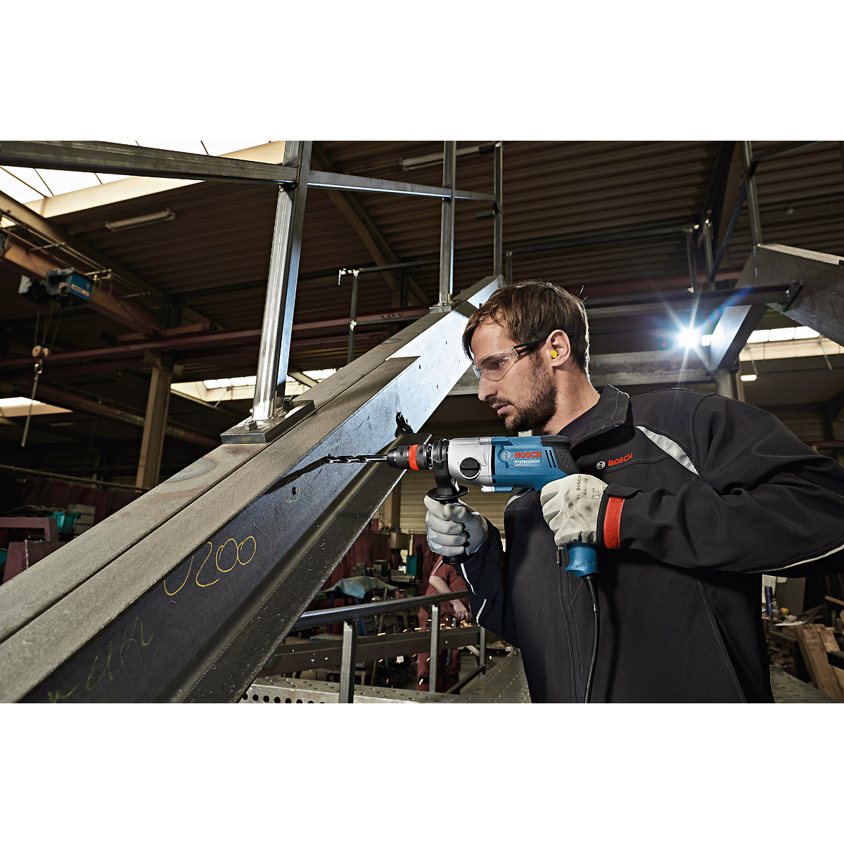 Bosch Bohrmaschine GBM 13-2 RE, mit hochpräzisem Schnellspannbohrfutter 1,5 - 13 mm