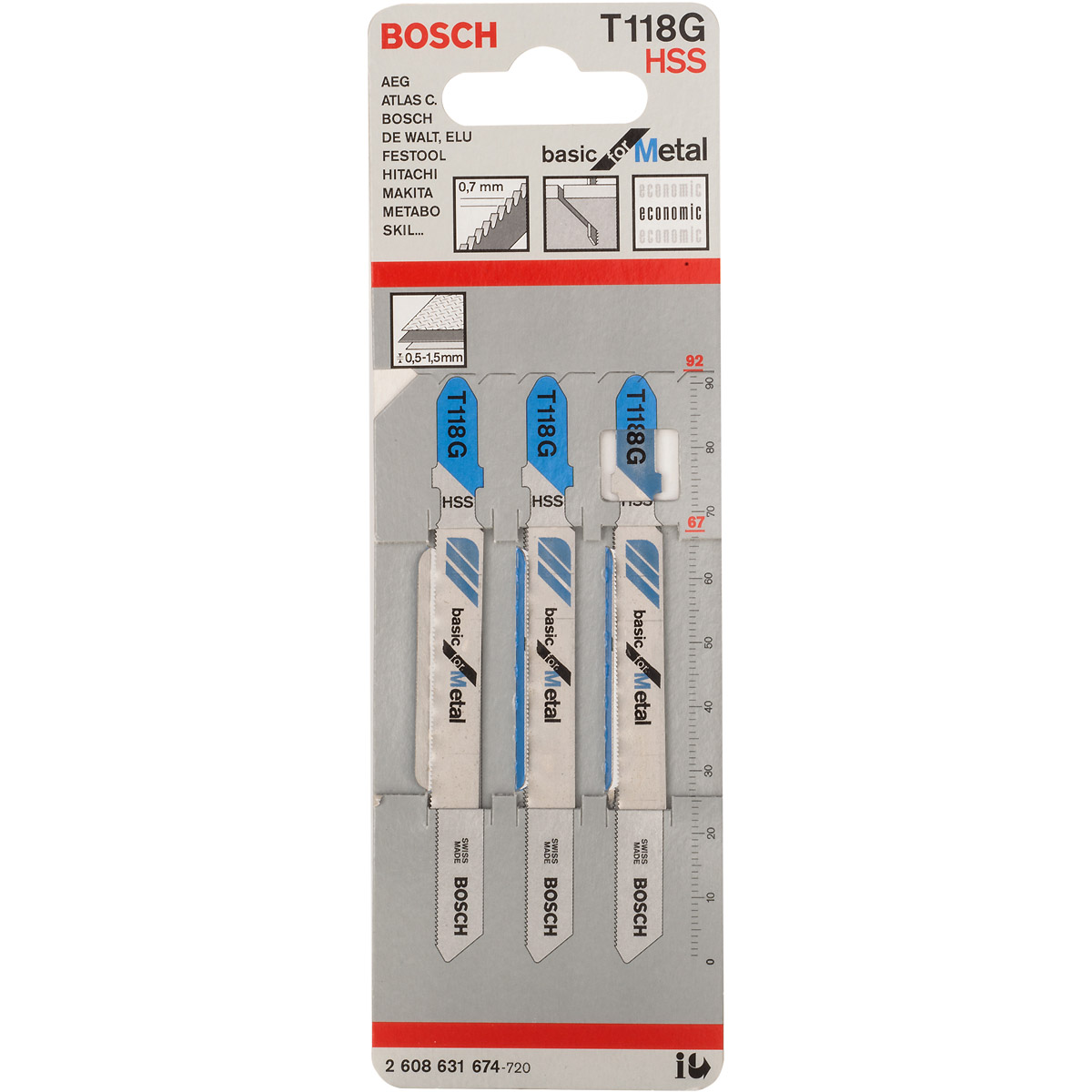 Bosch Stichsägeblatt T 118 G Basic for Metal