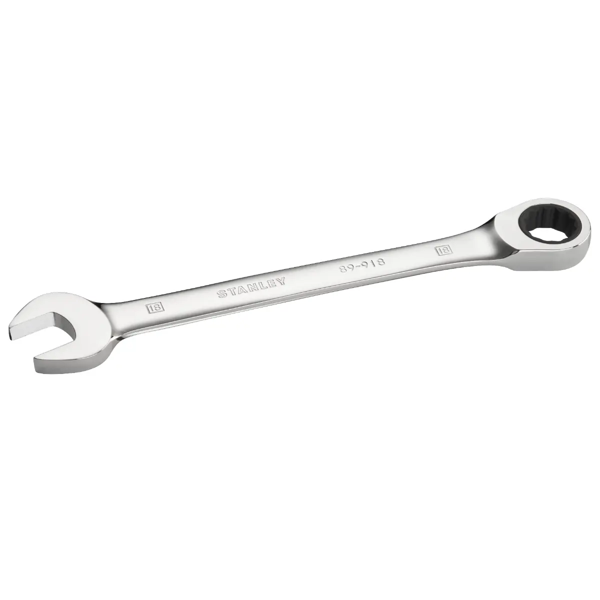 STANLEY Flacher Ringmaulschlüssel mit Ratsche 18 mm, 72 Zähne, 5° Betätigungswinkel