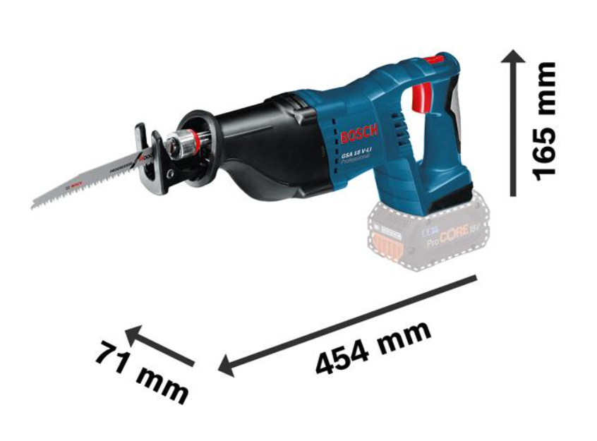 Bosch Akku-Säbelsäge GSA 18 V-LI, mit 2 x 5.0 Ah Li-Ion Akku, L-BOXX