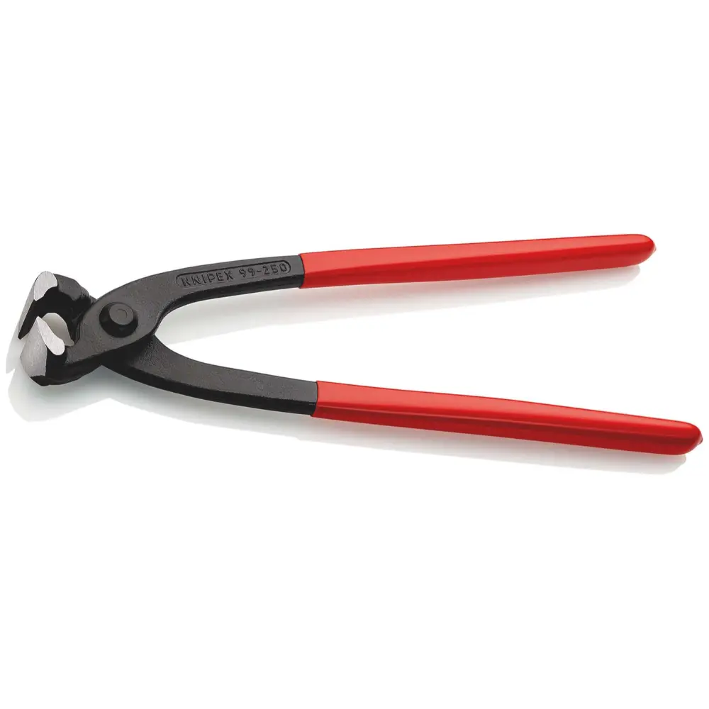 KNIPEX Monierzange (Rabitz- oder Flechterzange) mit Kunststoff überzogen schwarz atramentiert 250 mm