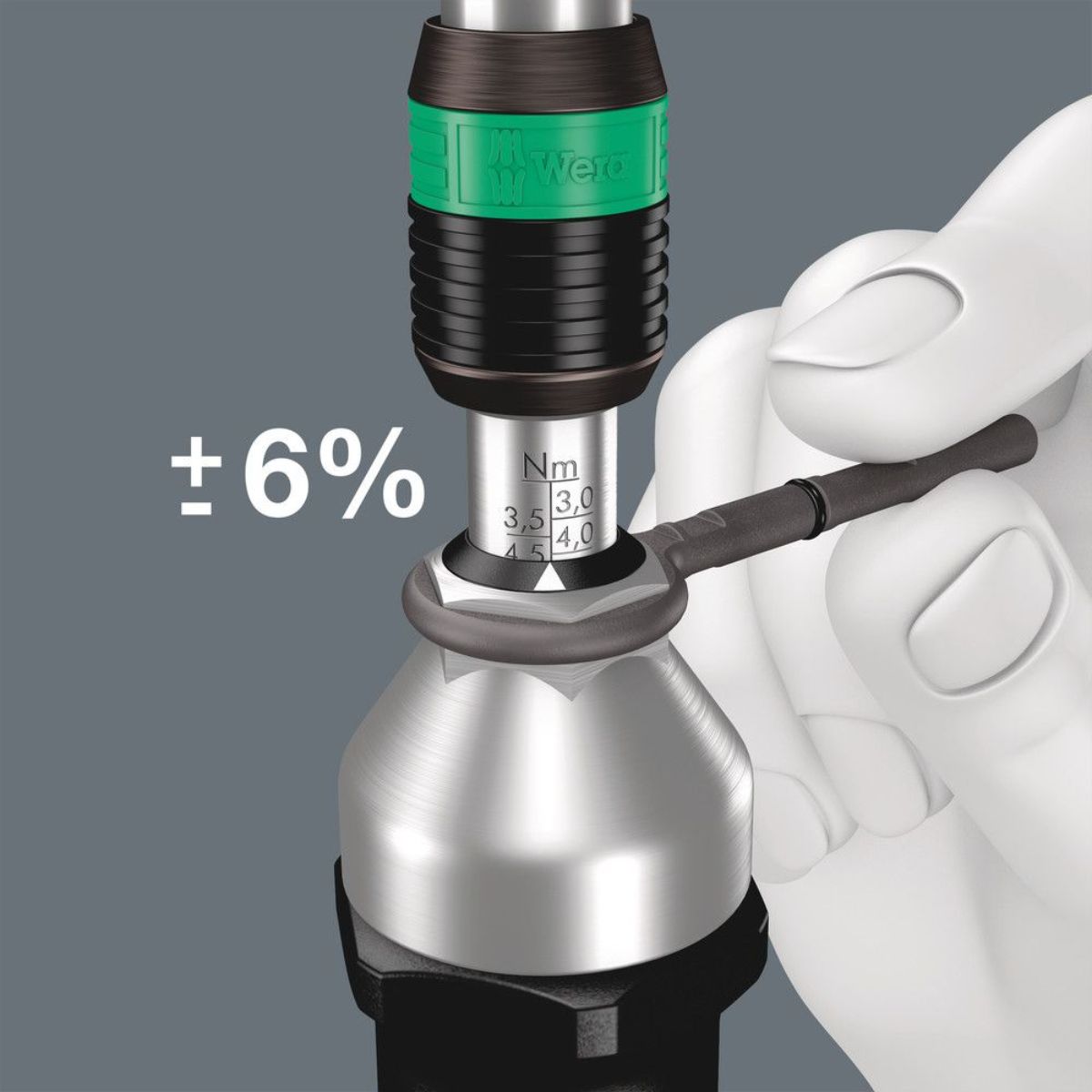 Wera Serie 7400 Kraftform Pistolengriff, Drehmomentschraubendreher + Rapidaptor Schnellwechselfutter