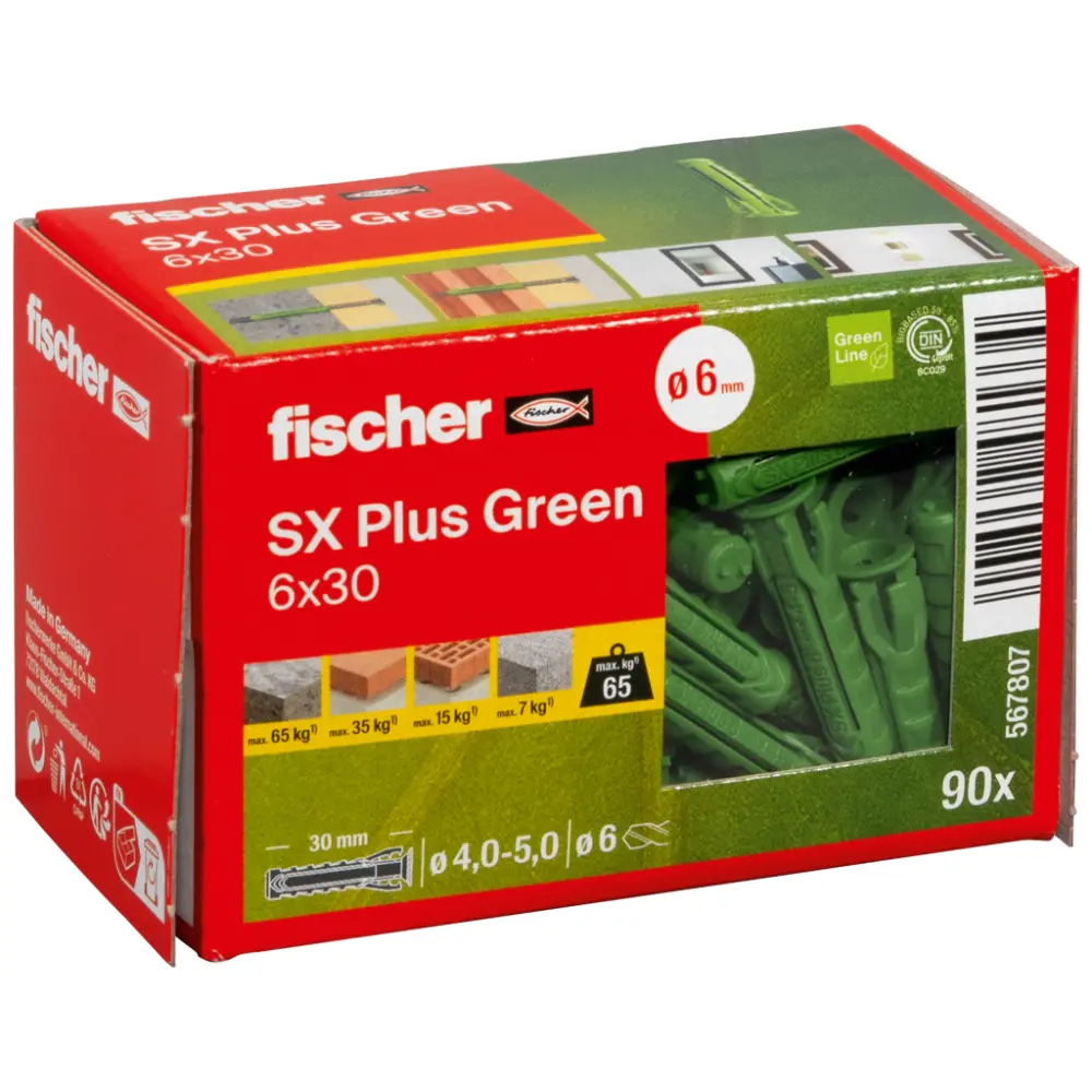 Fischer Spreizdübel SX Plus Green 6x30