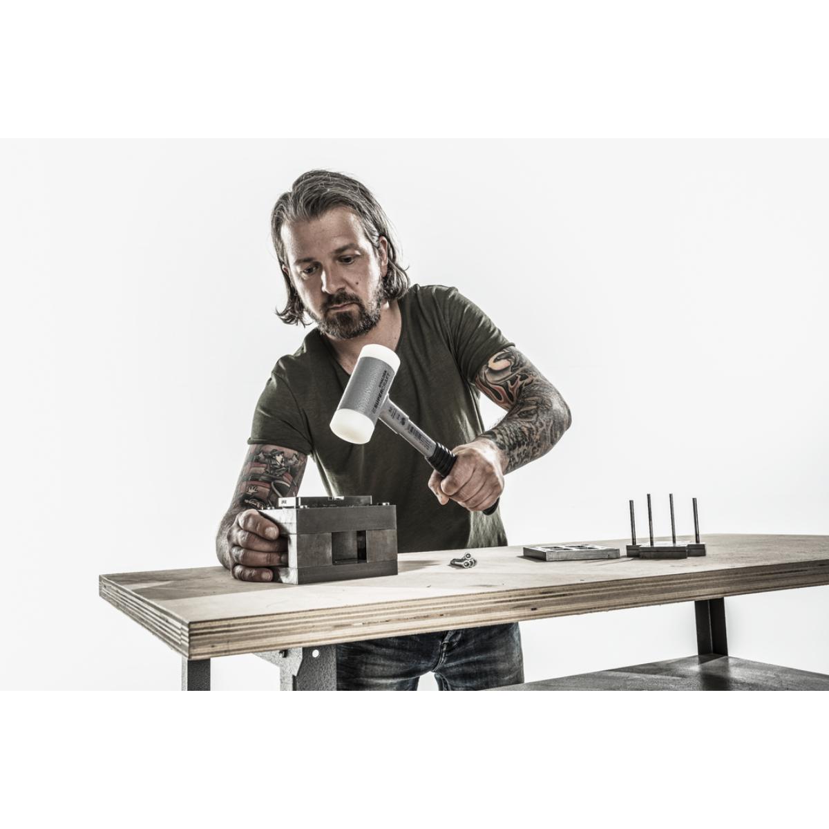 HALDER SUPERCRAFT - Schonhammer rückschlagfrei mit bruchsicherem Stahlrohrstiel, Nylon