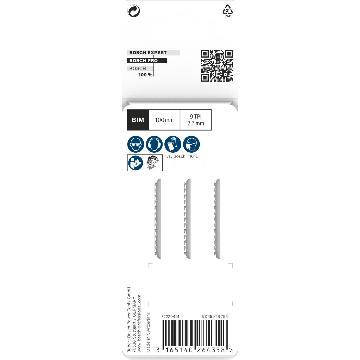 Bosch PRO Stichsägeblatt T 101 BF Clean for Hard Wood