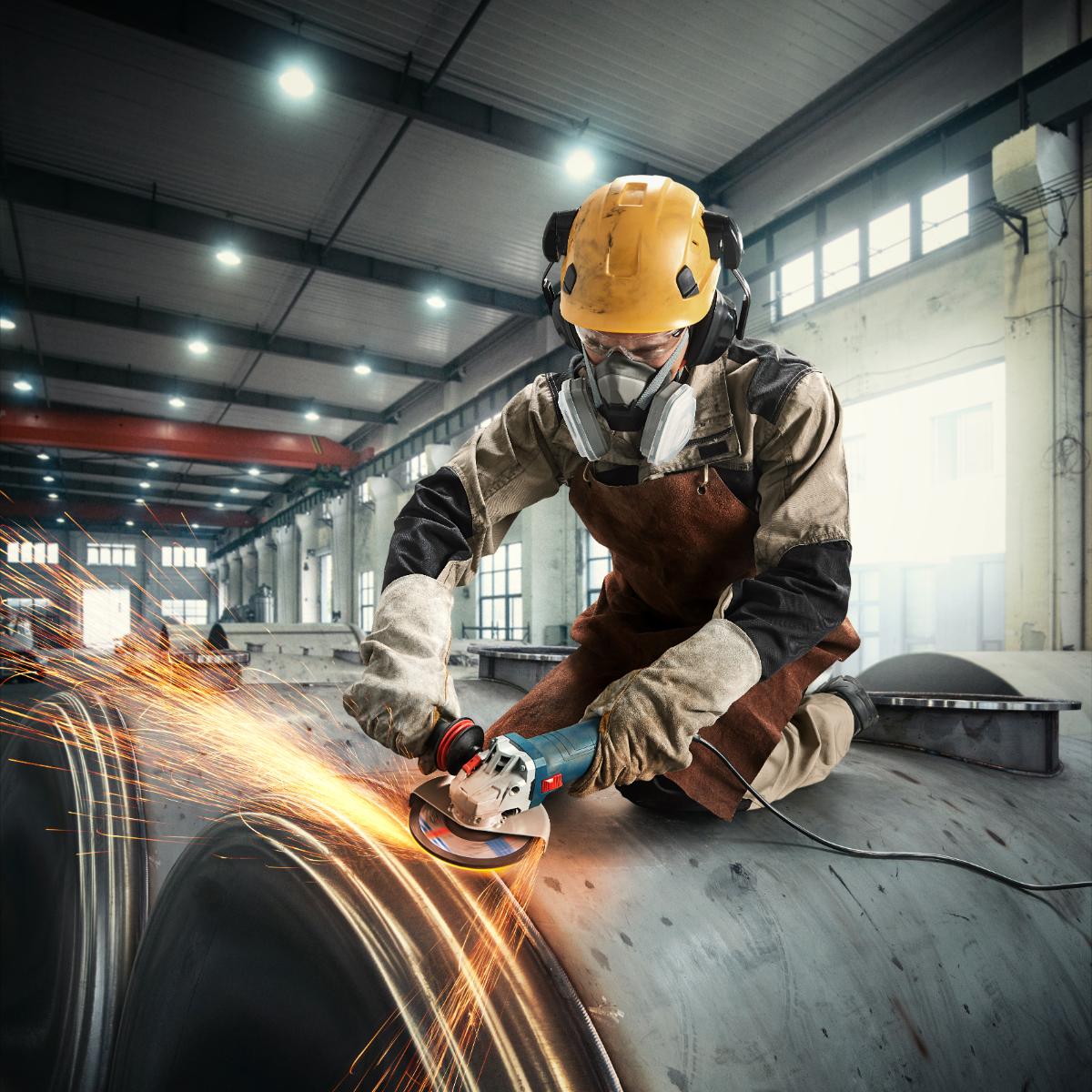 Bosch Winkelschleifer GWS 12-125 S,mit Schutzhaube