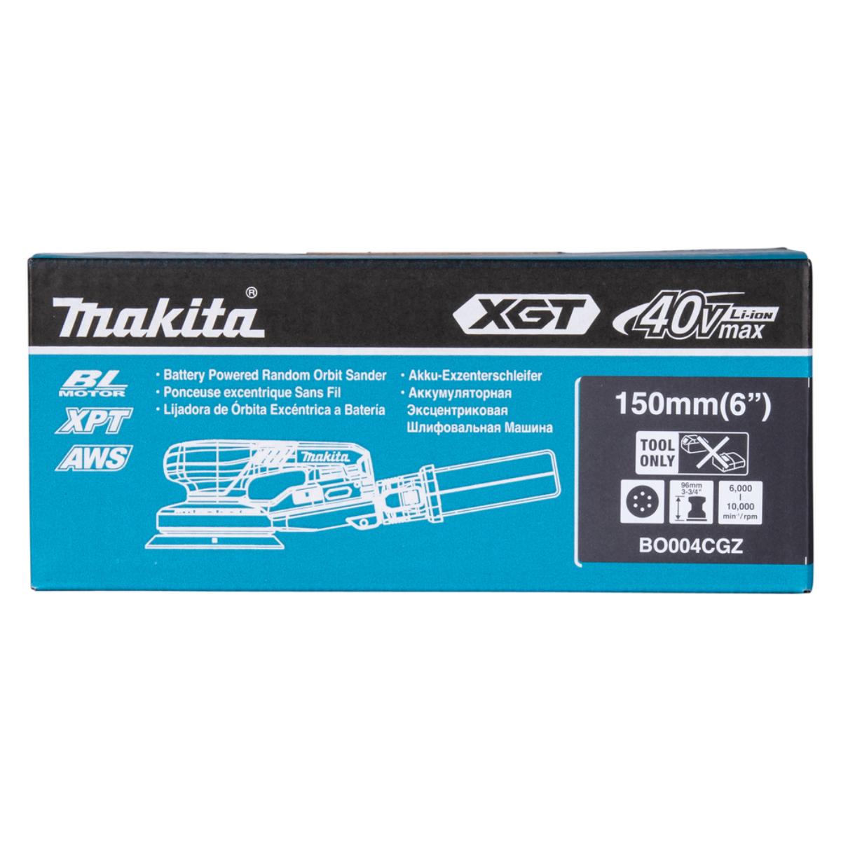 Makita Akku-Exzenterschleifer XGT - Connector - 150 mm Ø - 3,0 mm Hub - 1,6 m Kabel - BO004CGZ