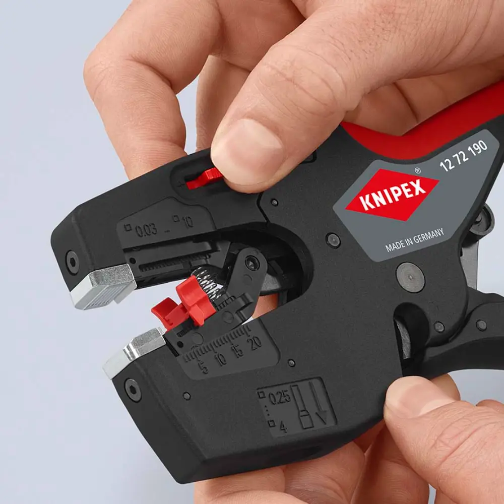 KNIPEX NexStrip Elektriker-Multiwerkzeug mit rutschhemmenden Kunststoff-Hüllen 190 mm