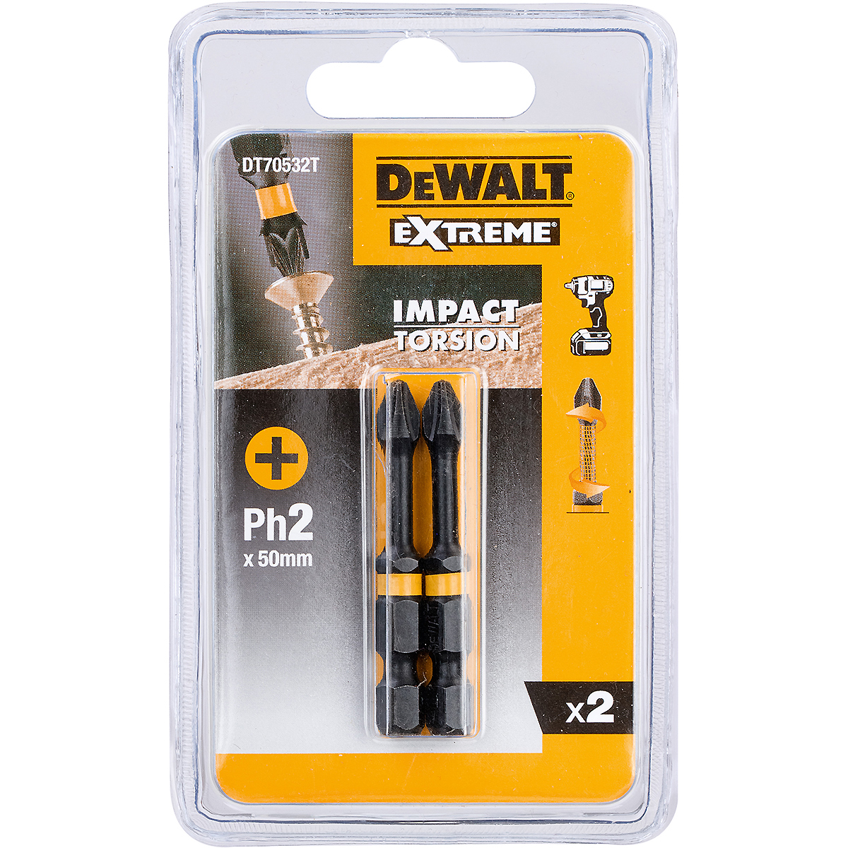 DEWALT EXTREME FELXTORQ Schrauberbit Kreuzschlitz 2 Stück