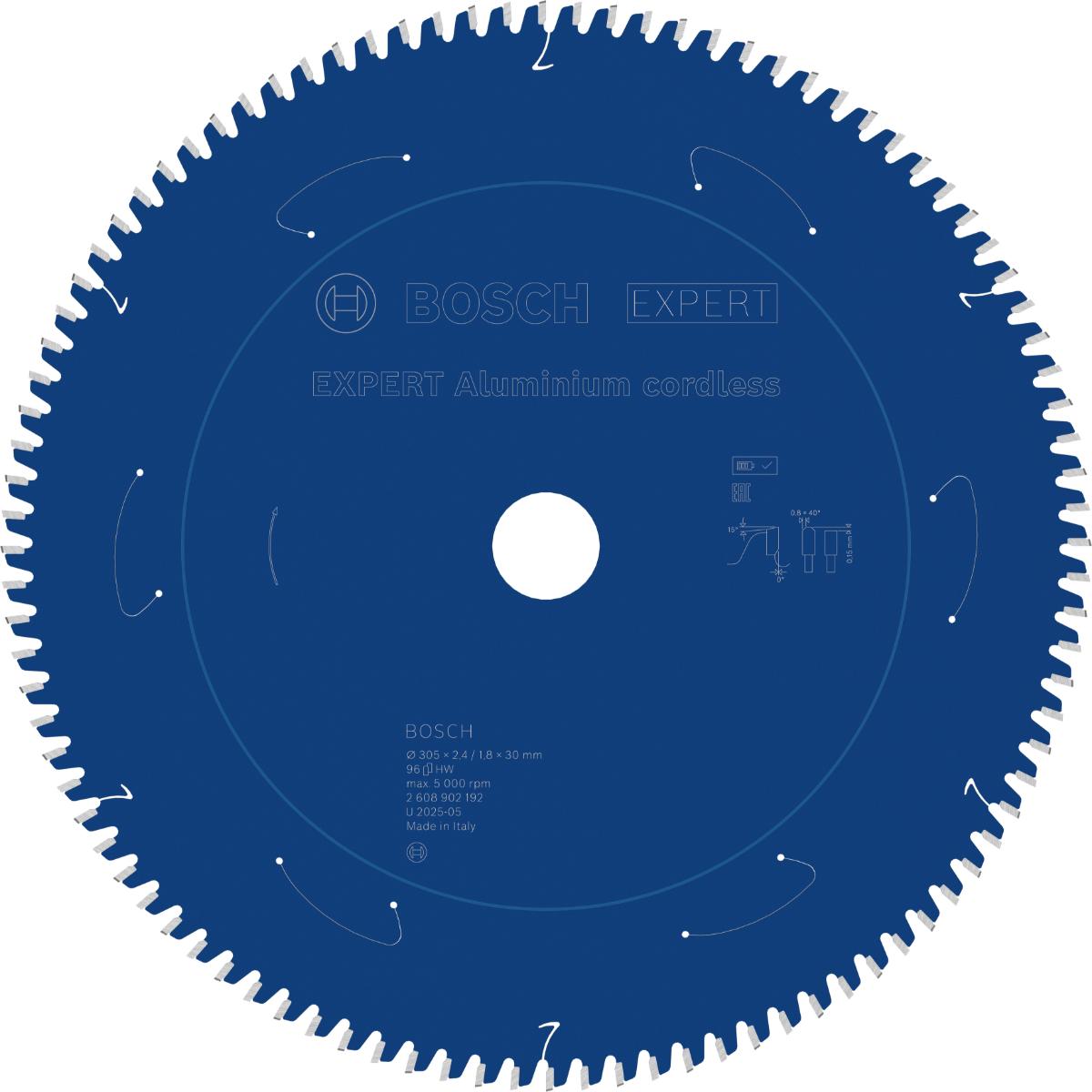 Bosch EXPERT Aluminium Kreissägeblatt, 305x30x2.4 mm, Z96