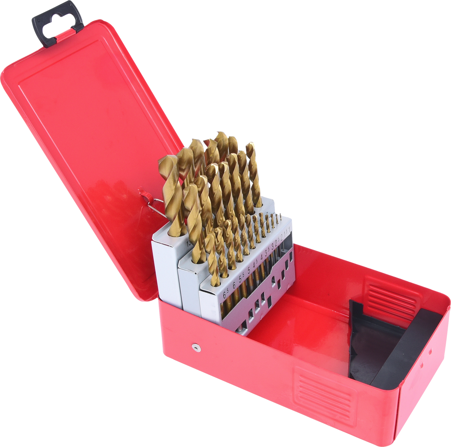KS Tools HSS TiN Spiralbohrer-Satz, Stahlblechkassette 25-tlg 1-13mm