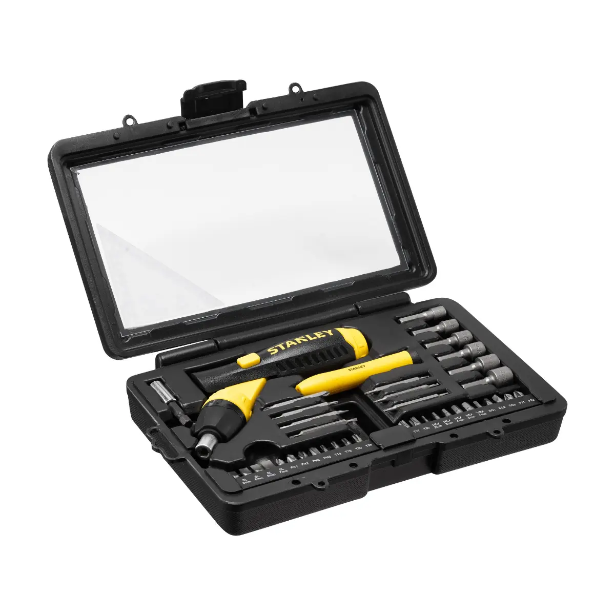 STANLEY Ratschen Bit-Set 35-teilig m. Gelenkgriff