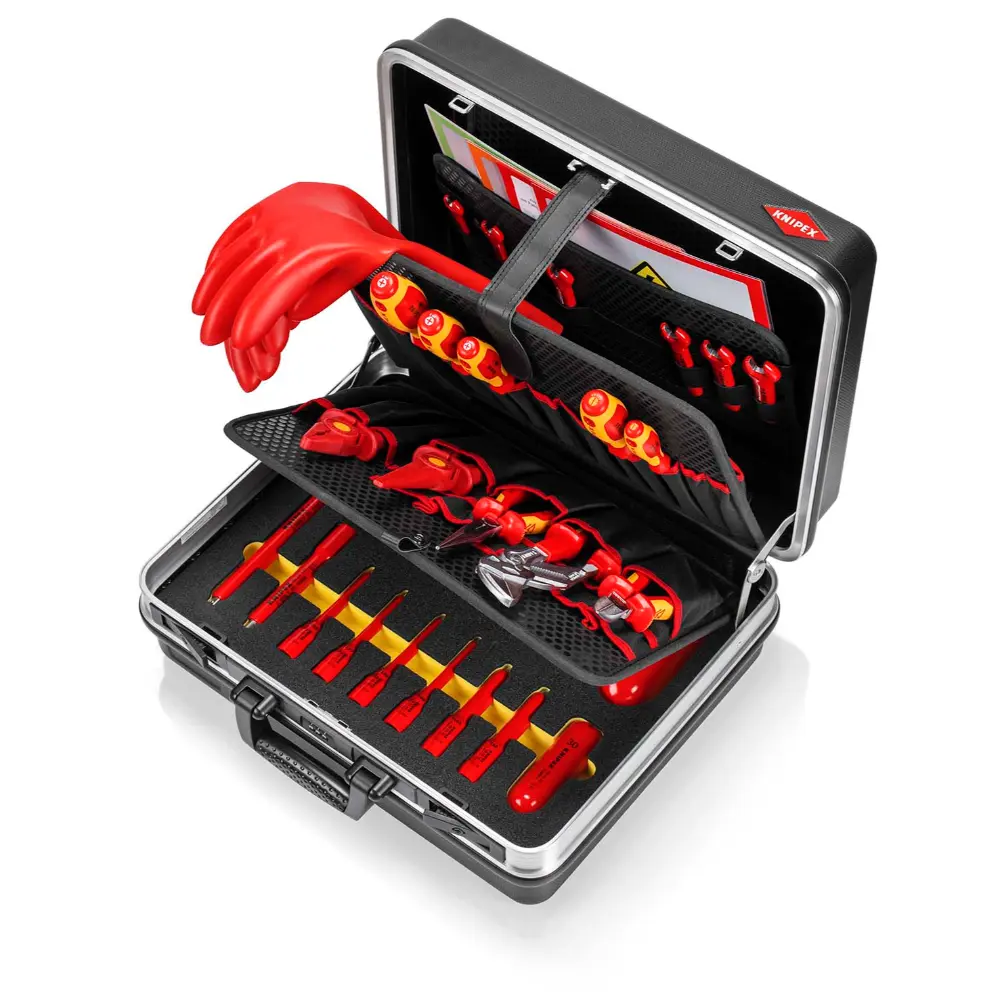 KNIPEX Werkzeugkoffer Basic E-Mobilität 34-teilig 410 mm