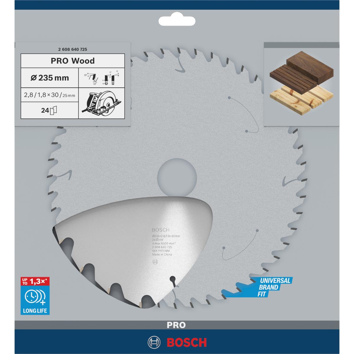 Bosch PRO Kreissägeblatt Optiline Wood für Handkreissägen ø 235 mm